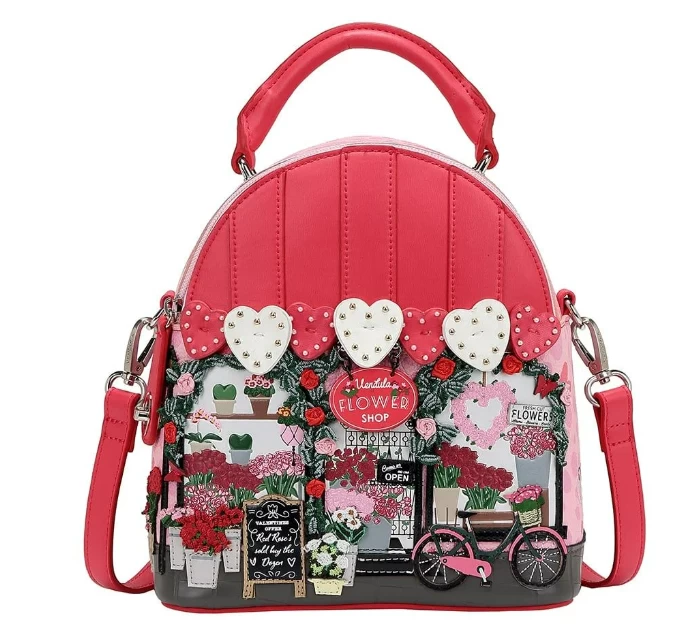 Vendula Pink Flower Shop Nova Mini Backpack 2 Vendula Pink Flower Shop Nova Mini Backpack - Image 2