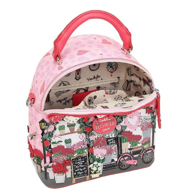 Vendula Pink Flower Shop Nova Mini Backpack 9 Vendula Pink Flower Shop Nova Mini Backpack - Image 9