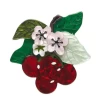 Erstwilder Botanical Fruit Blossoming Cherries Brooch