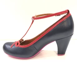 Cristofoli Bridget Navy With Red -Chic Shoes Store BridgetNavy3