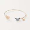 Fable England Enamel Blue Butterfly Bangle