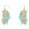Erstwilder La Belle Epoque Butterfly Drop Earrings Mint