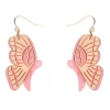 Erstwilder La Belle Epoque Butterfly Drop Earrings Pink