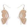 Erstwilder La Belle Epoque Butterfly Drop Earrings White