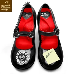 Hot Chocolate Design Call Me Black -Chic Shoes Store CallMeBK3
