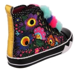 Irregular Choice Carnival Carnation Black -Chic Shoes Store CarnivalBK3
