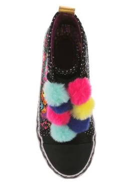 Irregular Choice Carnival Carnation Black -Chic Shoes Store CarnivalBK4