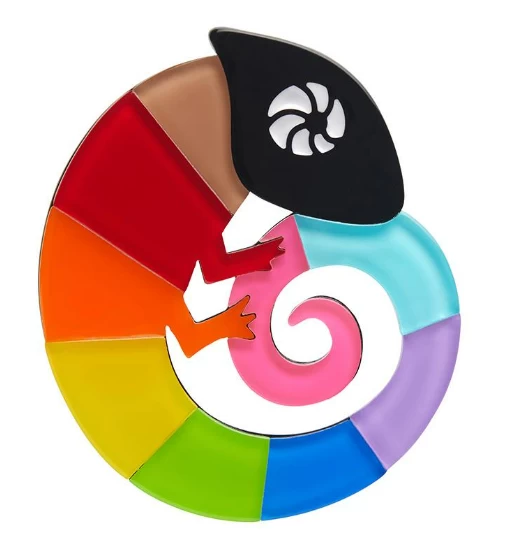 Erstwilder Pride And Joy Carmels Colourful Chameleon Brooch 1 Erstwilder Pride And Joy Carmels Colourful Chameleon Brooch