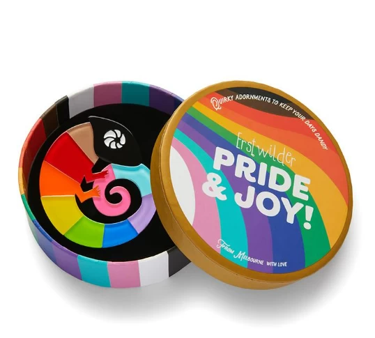 Erstwilder Pride And Joy Carmels Colourful Chameleon Brooch 2 Erstwilder Pride And Joy Carmels Colourful Chameleon Brooch - Image 2