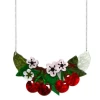 Erstwilder Botanical Fruit Blossoming Cherries Statement Necklace