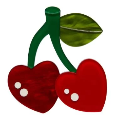 Erstwilder HW21 Cherry Kiss Brooch 1 Erstwilder HW21 Cherry Kiss Brooch