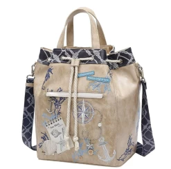 Vendula English Coast Scrapbook Duffle Backpack -Chic Shoes Store Duffle7