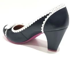Cristofoli Emily Navy With White Trim -Chic Shoes Store EmilyNB5