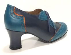 Rock N Dot Esme Mare Blue With Orange Trim -Chic Shoes Store EsmePetrol3
