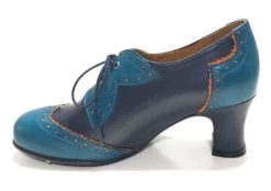 Rock N Dot Esme Mare Blue With Orange Trim -Chic Shoes Store EsmePetrol4