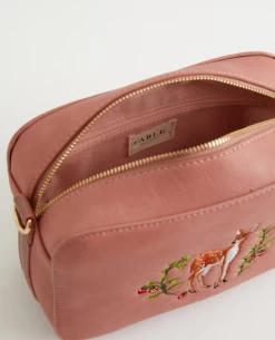 Fable England Fawn Embroidered Camera Bag -Chic Shoes Store FawnCamera6