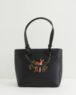Fable England Fawn Embroidered Tote