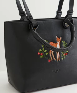 Fable England Fawn Embroidered Tote -Chic Shoes Store FawnTote3