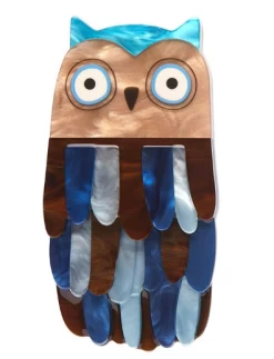 Erstwilder Terry Runyan Feather Dress Brooch