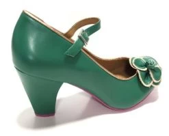 Cristofoli Juliet Green With Rose Gold Trim -Chic Shoes Store JulietGreen3