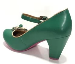 Cristofoli Juliet Green With Rose Gold Trim -Chic Shoes Store JulietGreen4