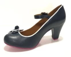 Cristofoli Juliet Navy Blue With White Trim -Chic Shoes Store JulietNavy5