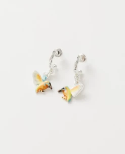 Fable England Kingfisher Hoop Earrings
