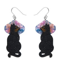 Erstwilder La Belle Epoque La Chat Miaule Drop Earrings