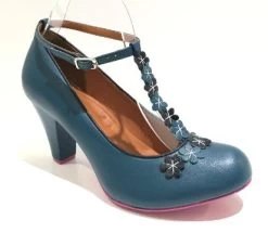 Cristofoli Lucille Petrol With Black Flowers