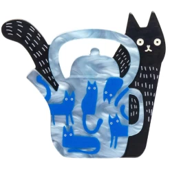 Erstwilder Terry Runyan Mouse Tea Brooch