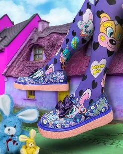 Irregular Choice Busted Bears Patched Up Love -Chic Shoes Store PatchedUpLove1
