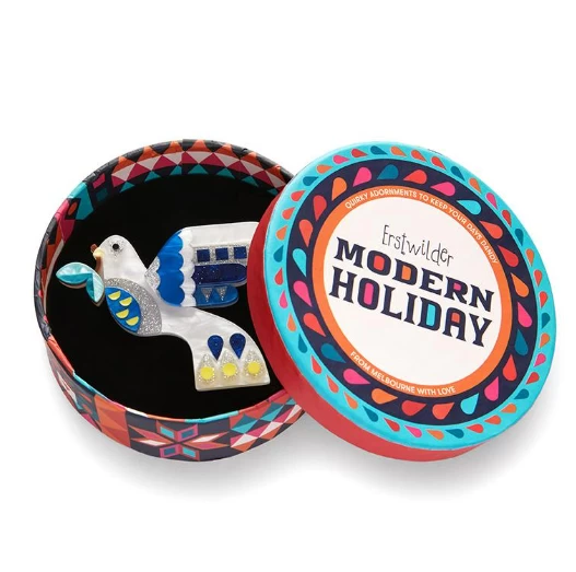 Erstwilder Modern Holiday Peace And Love Brooch 2 Erstwilder Modern Holiday Peace And Love Brooch - Image 2