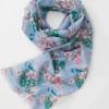 Fable England Peacock Vintage Blue Scarf
