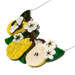 Erstwilder Botanical Fruit Compare The Pear Statement Necklace -Chic Shoes Store PearNL4