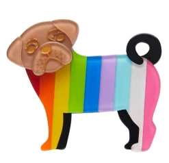 Erstwilder Pride And Joy Pebbles The Progressive Pug Brooch