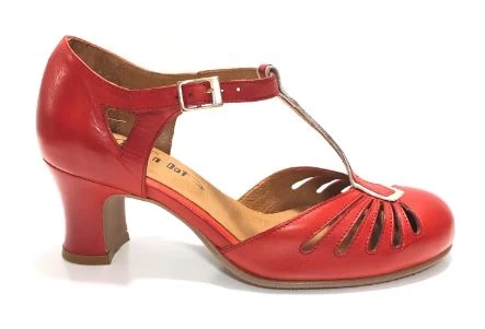 Rock N Dot Daphne Red With Rose Trim 2 Rock N Dot Daphne Red With Rose Trim - Image 2