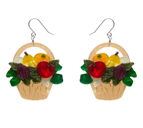 Erstwilder Botanical Fruit Picnic Party Starter Drop Earrings 1 Erstwilder Botanical Fruit Picnic Party Starter Drop Earrings