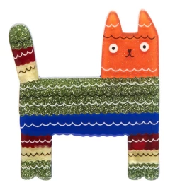 Erstwilder Terry Runyan Pinata Cat Brooch