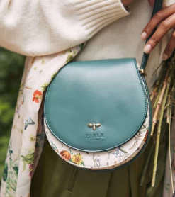 Fable England Pumpkin Green Saddle Bag -Chic Shoes Store PumpkinSaddle5