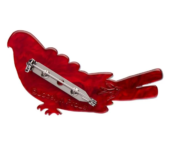 Erstwilder Jocelyn Proust Rosie Rosella Brooch 3 Erstwilder Jocelyn Proust Rosie Rosella Brooch - Image 3