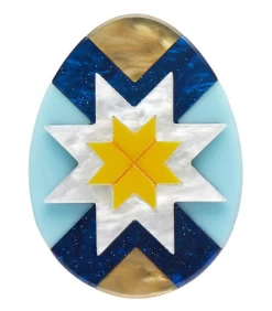 Erstwilder Pysanky Star Of Wisdom Brooch
