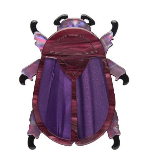 Erstwilder Botanical Fruit Summer Scarab Brooch 1 Erstwilder Botanical Fruit Summer Scarab Brooch