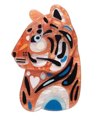 Erstwilder Pete Cromer Wildlife The Tranquil Tiger Brooch 1 Erstwilder Pete Cromer Wildlife The Tranquil Tiger Brooch
