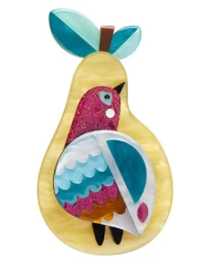 Erstwilder Modern Holiday True Loves Gift Brooch