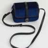 Fable England Vivianne Velvet Camera Bag Sapphire Blue