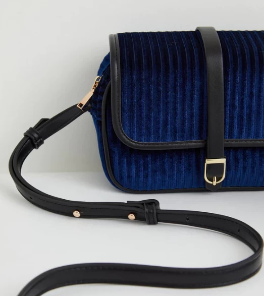 Fable England Vivianne Velvet Camera Bag Sapphire Blue 2 Fable England Vivianne Velvet Camera Bag Sapphire Blue - Image 2