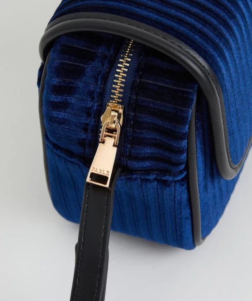 Fable England Vivianne Velvet Camera Bag Sapphire Blue 5 Fable England Vivianne Velvet Camera Bag Sapphire Blue - Image 5